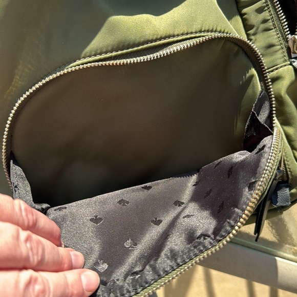 Kate Spade Green Compact Backpack with Black Straps